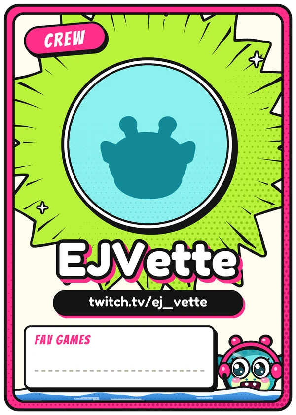EJVette's crew card